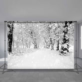 Aperturee - Verschneites Tal im Wald Winter Weihnachtshintergrund